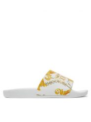 Versace Jeans Couture Klapki 77YA3SQ4 ZS834 Biały. Białe klapki Versace Jeans Couture, z jeansu. Za 309.99 zł.