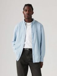 Levi's Koszula dżinsowa w kolorze błękitnym rozmiar: M. Niebieskie koszule Levi's®, m, bez wzorów, z bawełny, bez kołnierzyka, bez ramiączek. Za 118.84 zł.