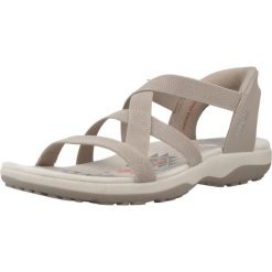 Sandały SKECHERS REGGAE SLIM STRETCH FLEX Brązowy. Brązowe sandały Skechers, z materiału, bez zapięcia. Za 279.99 zł.