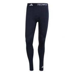 Legginsy adidas Techfit. Niebieskie odzież kompresyjna Adidas, l, bez wzorów, z materiału, na fitness i siłownię, techfit (adidas). Za 176.10 zł.