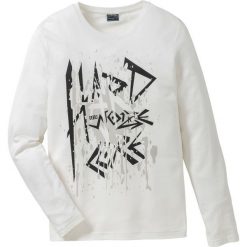 Shirt z długim rękawem Slim Fit bonprix biel wełny. Bluzki z długim rękawem marki ASICS. Za 27.99 zł.