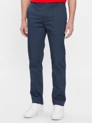 Tommy Hilfiger Chinosy Denton MW0MW33938 Granatowy Slim Fit. Niebieskie eleganckie spodnie Tommy Hilfiger, m, z bawełny. Za 339.99 zł.