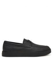 Calvin Klein Półbuty Hybrid Clean Boat Shoe Lth HM0HM02233 Czarny. Czarne eleganckie półbuty CALVIN KLEIN, bez wzorów, ze skóry, bez obcasa, bez zapięcia. Za 649.99 zł.