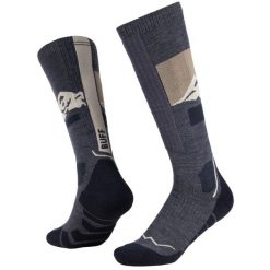 Skarpetki sportowe dla dorosłych Merino Heavyweight Over The Calf Socks. Niebieskie skarpetki sportowe Buff, bez wzorów, z elastanu. Za 159.99 zł.