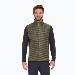 Bezrękawnik męski Rab Cirrus Flex light. Zielone kamizelki sportowe RAB, na jesień, m, bez wzorów, bez kaptura, trekkingowe. Za 509.99 zł.