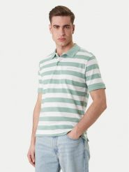 Guess Jeans Polo M6GP00 KCOT1 Zielony Regular Fit. Zielone koszulki polo Guess Jeans, m, z aplikacjami, z bawełny, bez kołnierzyka, bez ramiączek. Za 329.99 zł.