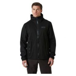 Kurtka przeciwdeszczowa męska Helly Hansen Momentum 3L Stretch. Czarne kurtki Helly Hansen, l, bez wzorów, bez kaptura. Za 1,199.00 zł.