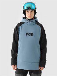 4F Długa bluza snowboardowa z softshellu membrana 5000 męska - granatowa XL. Niebieskie bluzy 4F, na zimę, m, bez wzorów, z dzianiny, z kapturem. W wyprzedaży za 199.99 zł.