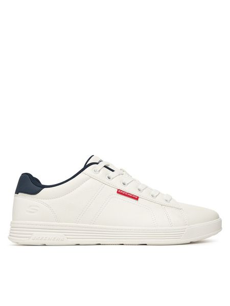 Skechers Sneakersy Cavell Hensley 210946/WNV Biały. Białe buty sportowe casual Skechers, bez wzorów, ze skóry, bez zapięcia. Za 229.99 zł.