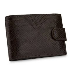 Portfel wężowy BETLEWSKI BPM-PP-60 c. brązowy. Brązowe portfele Betlewski, bez wzorów, ze skóry. Za 119.99 zł.
