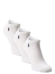 Polo Ralph Lauren skarpety do obuwia sportowego pakowane po 3 szt. Mężczyźni Bawełna biały, ONE SIZE. Białe skarpety Polo Ralph Lauren, bez wzorów, z bawełny. Za 124.99 zł.