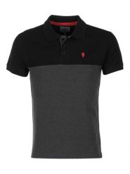 Peak Mountain Koszulka polo "Caloste" w kolorze antracytowo-czarnym rozmiar: XL. Czarne koszulki polo Peak Mountain, xl, bez wzorów, z bawełny, bez kołnierzyka, bez ramiączek. Za 110.55 zł.