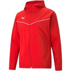 Męska Kurtka TeamRISE Na Każdą Pogodę. Czerwone kurtki Puma, m, bez wzorów, bez kaptura. Za 367.99 zł.