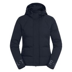 Wodoodporna kurtka jeździecka z kapturem ELT Ohio. Niebieskie kurtki ELT, na zimę, l, bez wzorów, z dzianiny, z kapturem. Za 499.50 zł.