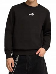 Bluza na co dzień Męska Puma Sportowa Bawełniana Bez Kaptura. Czarne bluzy bez kaptura Puma, m, bez wzorów, z bawełny, bez kaptura. Za 199.00 zł.