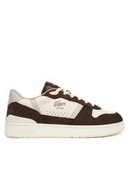 Lacoste Sneakersy T-Clip Set 51SMA0100 Brązowy. Brązowe buty sportowe casual LACOSTE, bez wzorów, ze skóry, bez zapięcia. Za 599.99 zł.