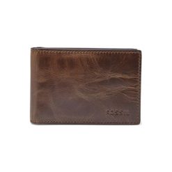 Fossil Portfel Męski Derrick Mny Cp Bf, Ciemnobrązowy. Portfele Fossil. Za 169.00 zł.