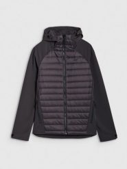 4F Kurtka softshell wiatroodporna membrana 5000 męska - szara XXL. Szare kurtki 4F, m, bez wzorów, z dzianiny, z kapturem. Za 299.99 zł.