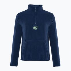 Bluza męska Nike Swoosh Air Polar Fleece Half Zip Top. Niebieskie bluzy z polaru Nike, m, bez wzorów, z polaru, bez kaptura. Za 349.99 zł.