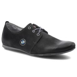 Czarne Półbuty Avanti Męskie Modne Obuwie Skórzane. Czarne eleganckie półbuty Avanti, z aplikacjami, z nubiku, bez obcasa, bez zapięcia. Za 159.00 zł.