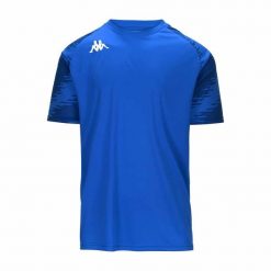 Koszulka Kappa Daverno. Niebieskie t-shirty sportowe Kappa, bez wzorów, bez ramiączek, na fitness i siłownię. W wyprzedaży za 94.00 zł.