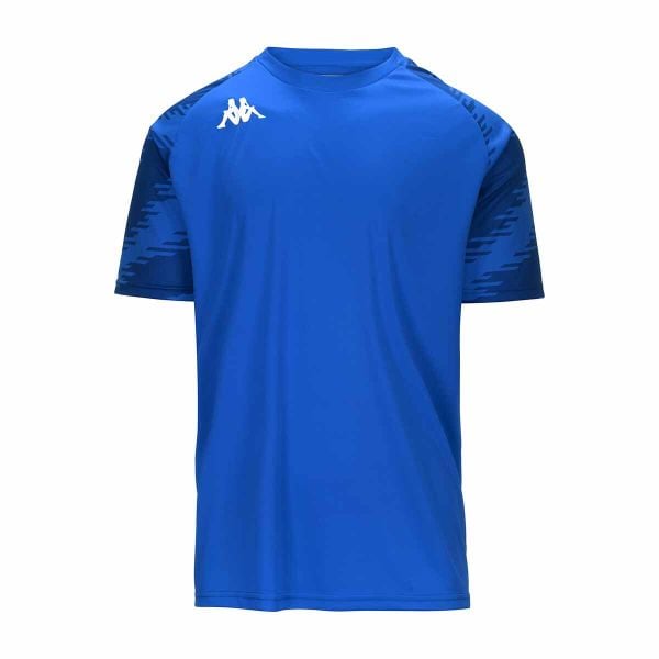 Koszulka Kappa Daverno. Niebieskie t-shirty sportowe Kappa, bez wzorów, bez ramiączek, na fitness i siłownię. Za 102.90 zł.