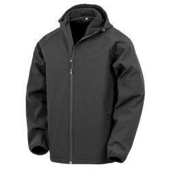 3-warstwowa wodoodporna kurtka z recyklingu z kapturem Result softshell. Czarne kurtki RESULT, m, bez wzorów, z materiału, z kapturem. Za 212.50 zł.