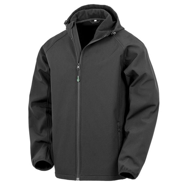 3-warstwowa wodoodporna kurtka z recyklingu z kapturem Result softshell. Czarne kurtki RESULT, m, bez wzorów, z materiału, z kapturem. Za 212.50 zł.
