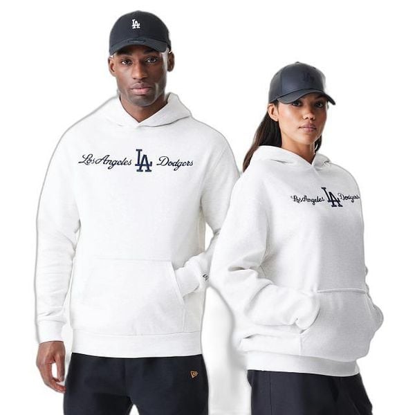 Bluza z kapturem Dodgers MLB Script Graphic. Białe bluzy z kapturem New Era, l, bez wzorów, z materiału, z kapturem. Za 305.50 zł.