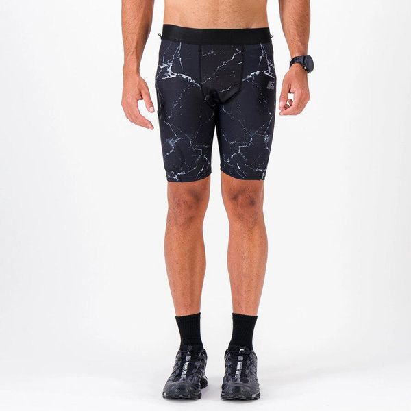 Mężczyzna legginsy do biegania i trailu TERRARUN TIGHT. Czarne legginsy długie sportowe BODYCROSS, m, bez wzorów, z poliesteru, do biegania. Za 229.99 zł.