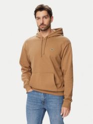 Lacoste Bluza SH8863 Brązowy jasny Relaxed Fit. Brązowe bluzy LACOSTE, m, bez wzorów, z bawełny, bez kaptura. Za 624.99 zł.
