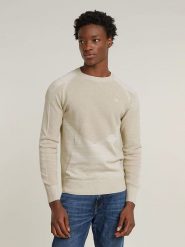 G-Star Sweter w kolorze beżowym rozmiar: M. Brązowe swetry nierozpinane G-Star, m, bez wzorów, z bawełny, bez kołnierzyka, bez ramiączek. Za 185.76 zł.
