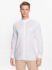 Hugo Koszula 50490740 Biały Slim Fit. Białe koszule Hugo, m, bez wzorów, ze lnu, bez kołnierzyka, bez ramiączek. Za 339.99 zł.