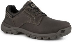 Męskie półbuty skórzane CATERPILLAR CAT THRESHOLD LOW. Szare eleganckie półbuty CATerpillar, bez wzorów, z materiału, bez obcasa, bez zapięcia. Za 319.00 zł.