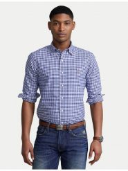 Polo Ralph Lauren Koszula Core Replen 710549084 Niebieski Slim Fit. Niebieskie koszule Polo Ralph Lauren, m, bez wzorów, z bawełny, bez kołnierzyka, bez ramiączek. Za 449.99 zł.