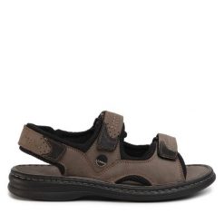 Sandały Josef Seibel. Brązowe sandały Josef Seibel, bez zapięcia. Za 299.99 zł.