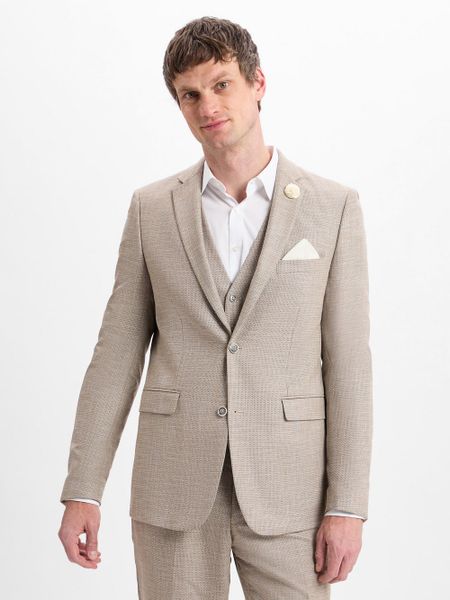 Finshley & Harding kurtka modułowa - Steven Mężczyźni Modern Fit wiskoza beżowy, 106. Brązowe kurtki Finshley & Harding, m, bez wzorów, z materiału, bez kaptura. Za 479.95 zł.
