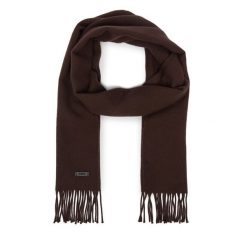Szalik BOSS. Brązowe szaliki Boss, bez wzorów. Za 349.99 zł.