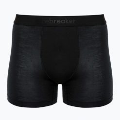 Bokserki termoaktywne męskie icebreaker Merino 125 Cool-Lite Anatomica. Czarne bielizna termoaktywna Icebreaker, m, bez wzorów, bez ramiączek. Za 159.99 zł.