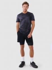 4F Spodenki treningowe szybkoschnące męskie - czarne M. Czarne krótkie spodenki sportowe 4F, m, bez wzorów, z dzianiny. Za 169.99 zł.