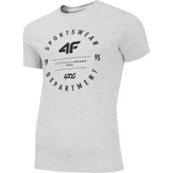 T-shirt męski TSM249 - chłodny jasny szary melanż. T-shirty marki 4F. Za 49.99 zł.