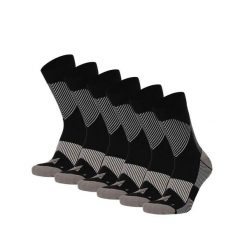 Skarpety kompresyjne do biegania ćwierć 6 szt., czarne, wielokolorowe. Czarne skarpety Xtreme, bez wzorów, z elastanu. W wyprzedaży za 186.40 zł.