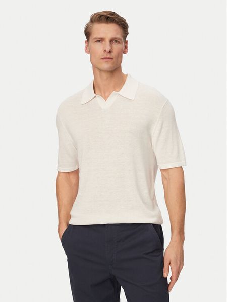 Calvin Klein Polo LV04LF313G Biały Regular Fit. Białe koszulki polo sportowe CALVIN KLEIN, l, bez wzorów, z wiskozy, bez kołnierzyka, bez ramiączek. Za 449.99 zł.