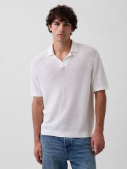 GAP Koszulka polo w kolorze białym rozmiar: XXL. Białe koszulki polo GAP, xxl, bez wzorów, bez kołnierzyka, bez ramiączek. Za 141.85 zł.