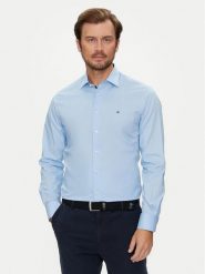Tommy Hilfiger Koszula MW0MW35810 Błękitny Regular Fit. Niebieskie koszule Tommy Hilfiger, m, bez wzorów, z bawełny, bez kołnierzyka, bez ramiączek. Za 279.99 zł.