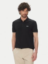 BOSS Polo Philix Pima 50538177 Czarny Regular Fit. Czarne koszulki polo Boss, m, bez wzorów, z bawełny, bez kołnierzyka, bez ramiączek. Za 349.99 zł.