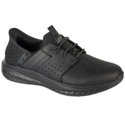 Buty sportowe Sneakersy męskie, Slip-Ins: Slade - Zachary. Czarne buty sportowe casual Skechers, bez wzorów, bez zapięcia. Za 319.99 zł.