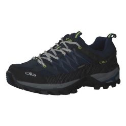 Buty trekkingowe męskie CMP Rigel Low. Czarne buty trekkingowe CMP, bez wzorów, z materiału, bez zapięcia. Za 399.99 zł.