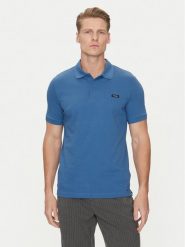 Calvin Klein Polo K10K111196 Niebieski Slim Fit. Niebieskie koszulki polo CALVIN KLEIN, m, bez wzorów, z bawełny, bez kołnierzyka, bez ramiączek. Za 169.99 zł.