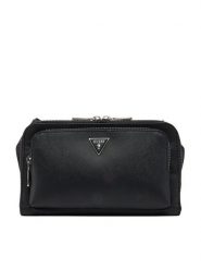 Guess Saszetka nerka HMMISA P5214 Czarny. Czarne saszetki i nerki Guess, z aplikacjami, ze skóry. Za 379.99 zł.
